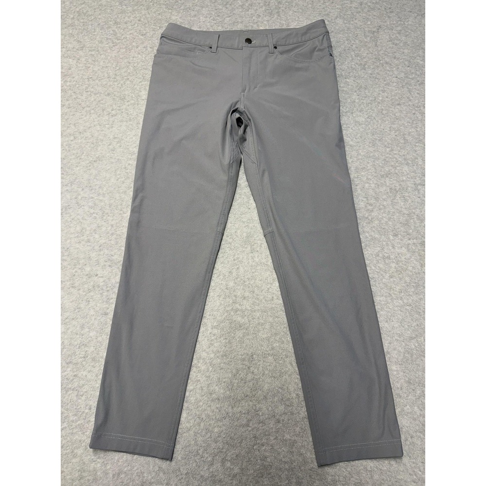 Lululemon ABC Pants Mens 31x30 Gray Chino Slim Fit Stretch 5-Pocket Casual